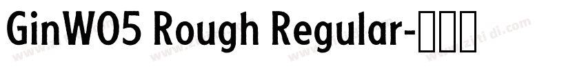 GinW05 Rough Regular字体转换